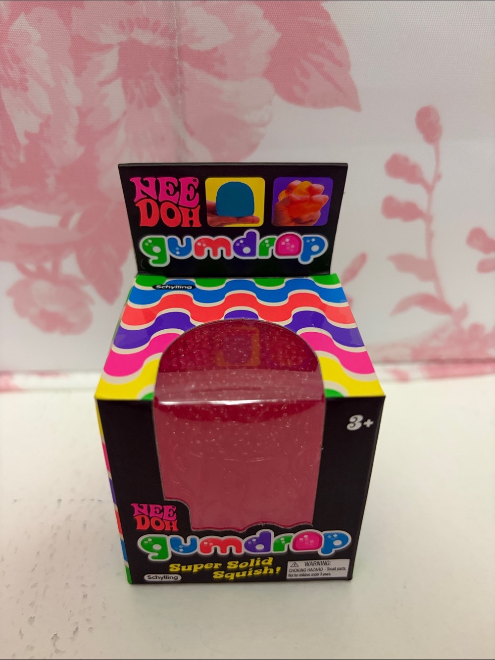 NIB NEE DOH Gumdrop Super Solid Squish in Pink